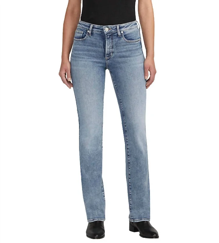 Forever Stretch High Rise Bootcut Jeans In Jet Ski