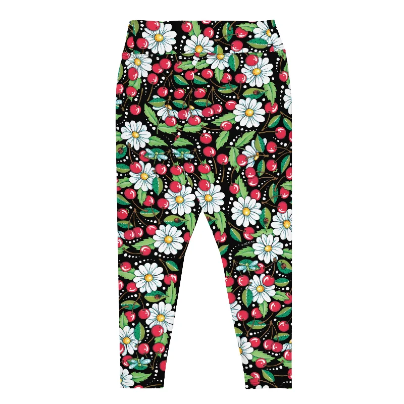 Cherry Daisy Plus Size Leggings