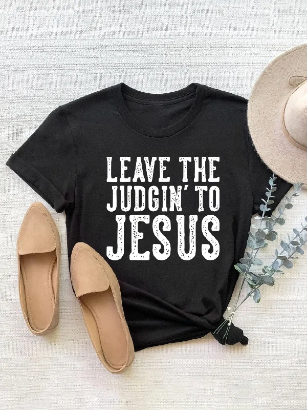 Jesus Graphic Round Neck Short Sleeve T-Shirt