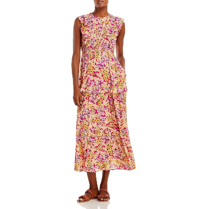 Banjanan Womens Iris Tiered  Midi Dress