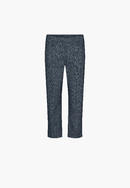 Piper Pure Regular Crop - Blue Denim Herringbone