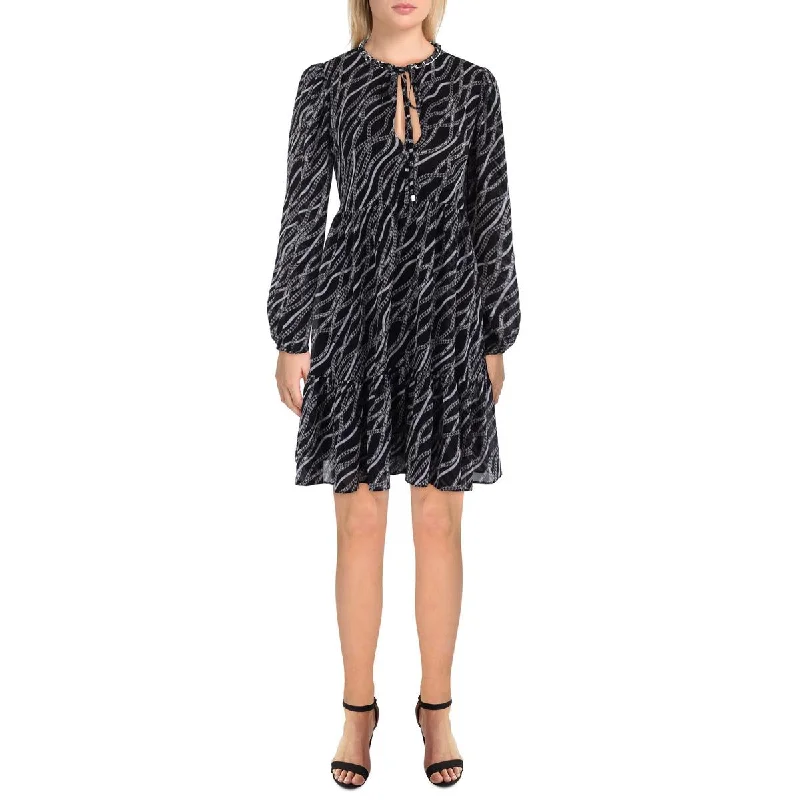 MICHAEL Michael Kors Womens Printed Loose Shift Dress