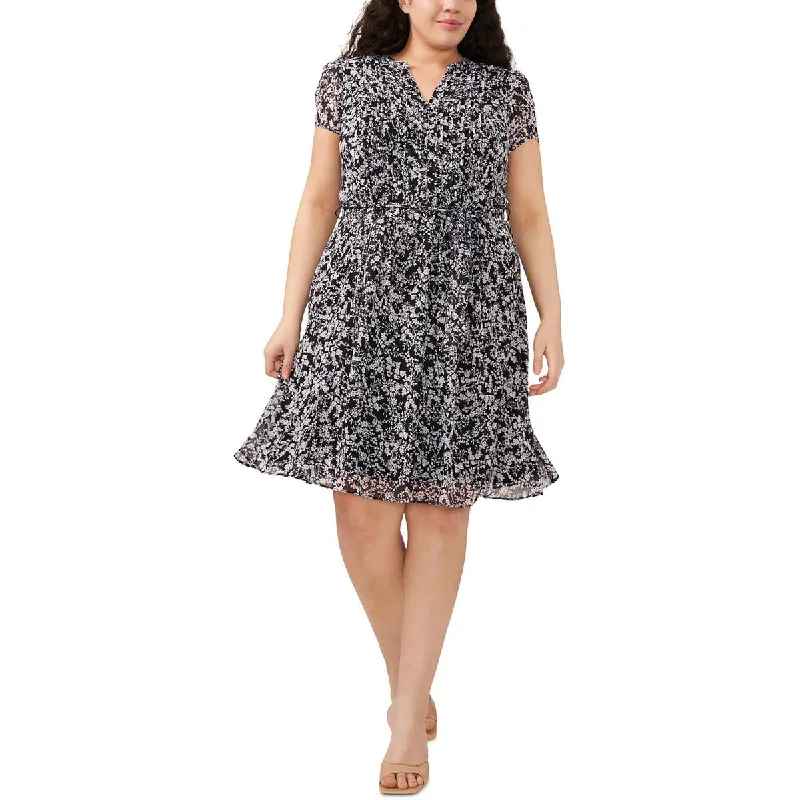 MSK Womens Plus Floral Print  Shift Dress