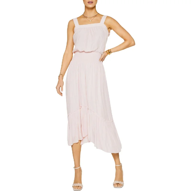 Ramy Brook Womens Mackenzy Smocked Long Midi Dress